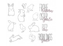 Stickserie - Frühlingstiere Doodle